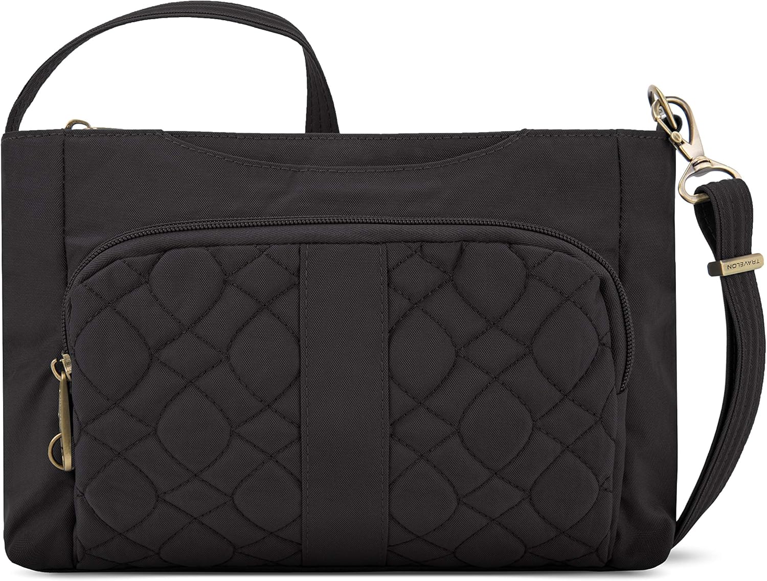 Travelon AntiTheft Signature Quilted E/w Slim Bag, Black, One Size