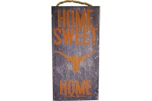 LA AUTO GEAR Fan Creations Texas Longhorns 6" x 12" Home Sweet Home Wood Sign