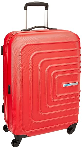 American Tourister Sunset Square ABS 67 cms Red Hard Sided Suitcase (AMT Sunset Square SP67 RED)