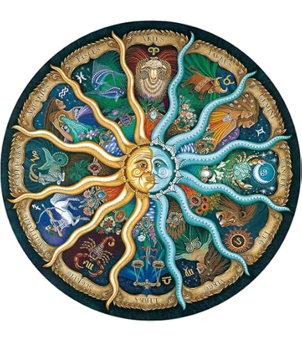 Tree Of Life 1000 Piece Round Jigsaw Puzzle - Mandala Nature Challenging Adult Puzzle