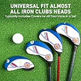Finger Ten Golf Iron Head Covers Set Navy 10pcs with Numbers view 6