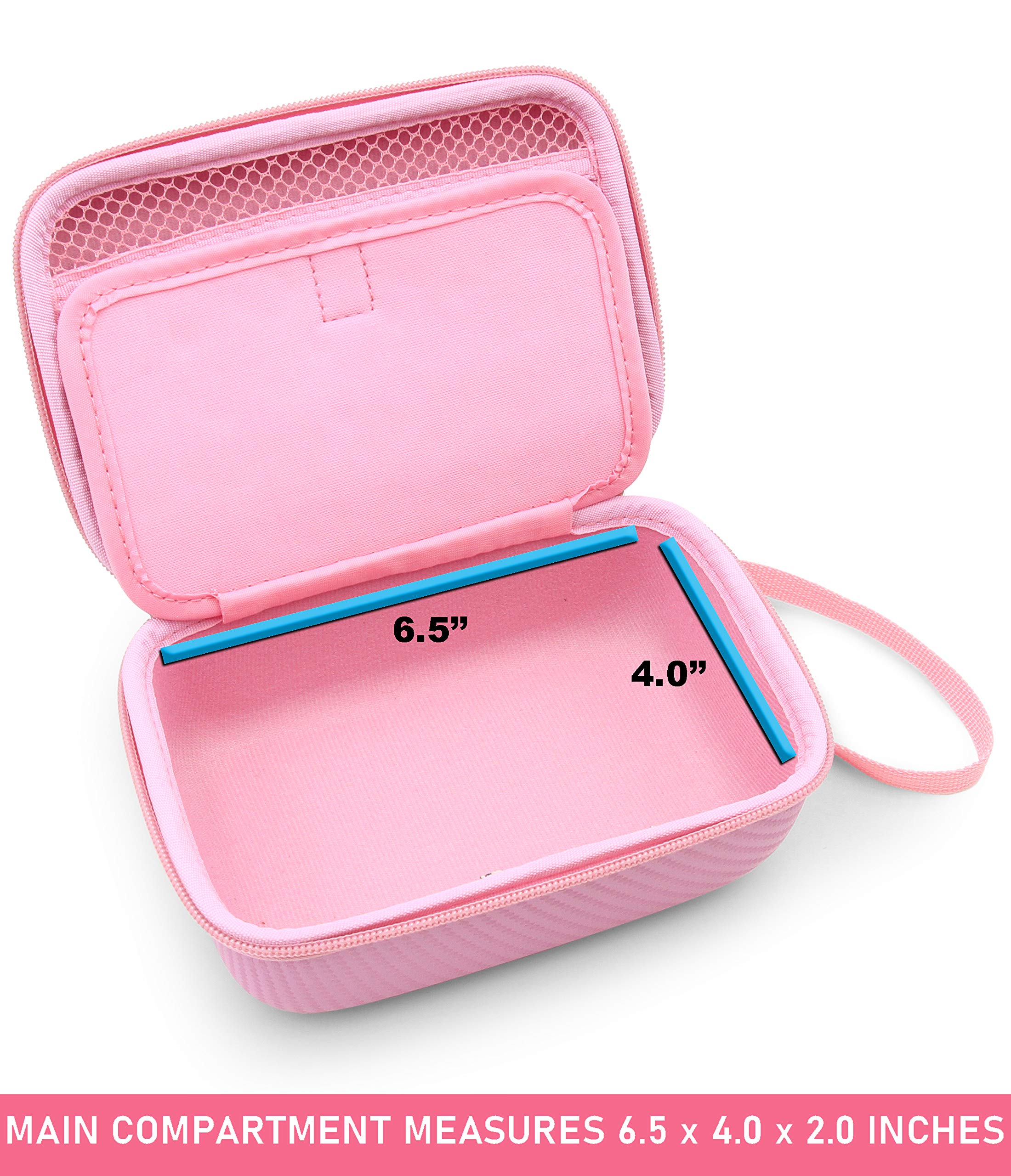 CASEMATIX Pink Travel Case Bag Compatible with Asthma Inhaler, Masks, Spacer - Case Only