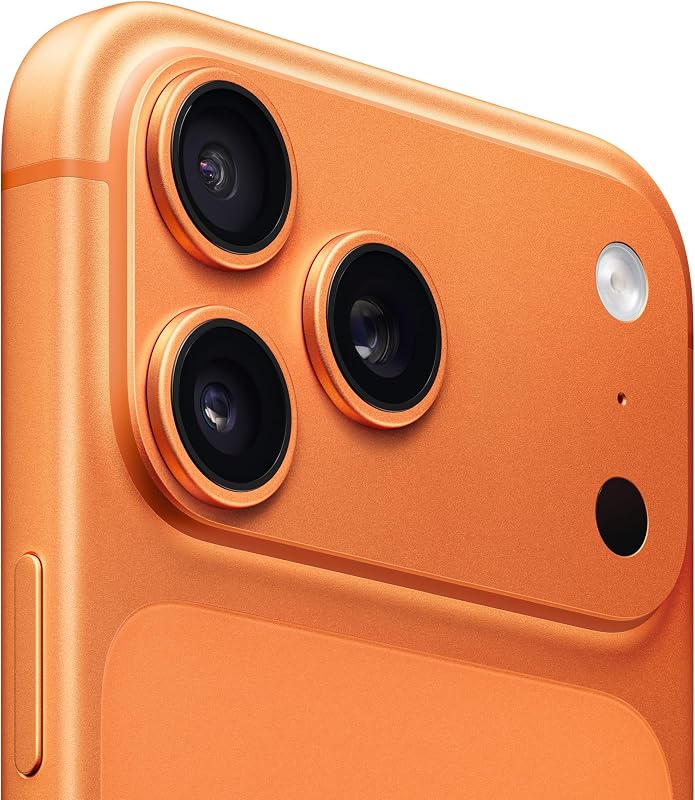 iPhone 17 Pro Max 256 GB: display 6,9", ProMotion fino a 120Hz, chip A19 Pro, autonomia mai vista su iPhone, sistema di fotocamere Pro Fusion, fotocamera frontale Center Stage; Arancione cosmico