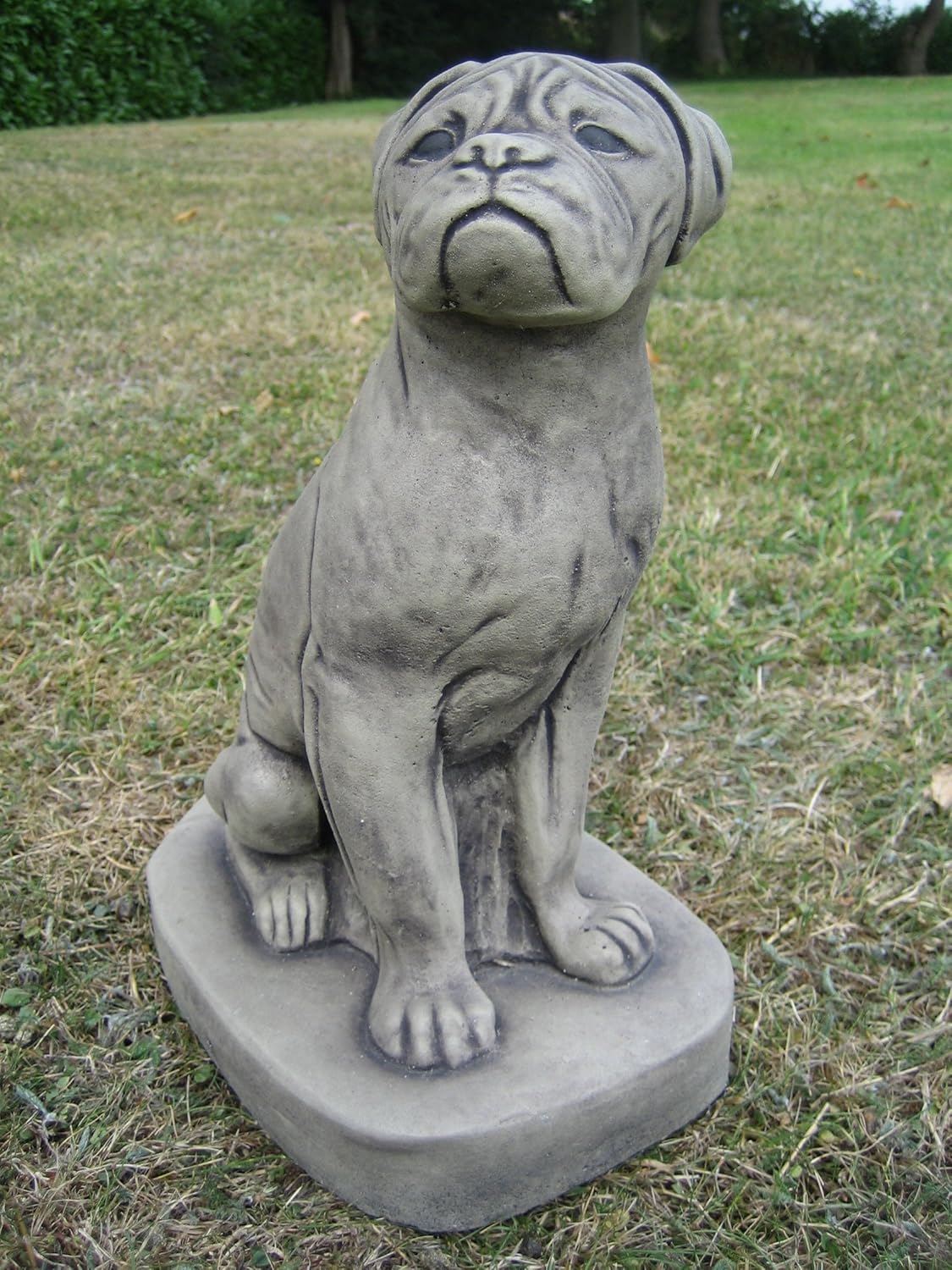Boxer dog stone garden ornament Amazon.co.uk Garden & Outdoors