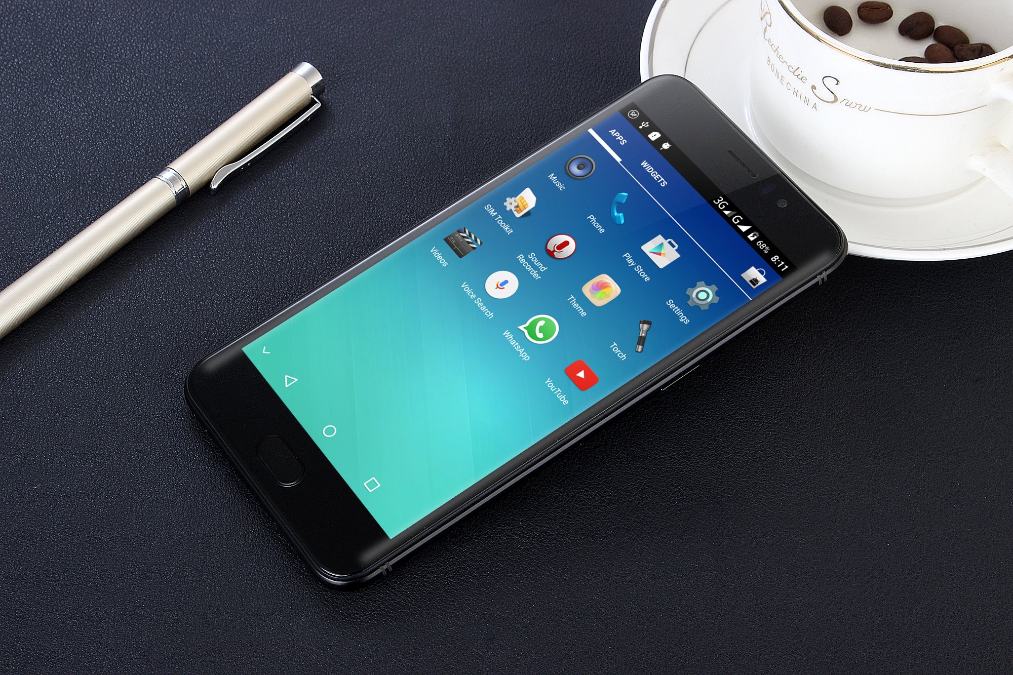 SORAKA Smartphone débloqué MTK6580A 5,5 pouces ROM 16 Go + RAM 1 Go Carte mémoire 64G Android 5.1 Appareil photo (5MP + 8MP) (Noir)