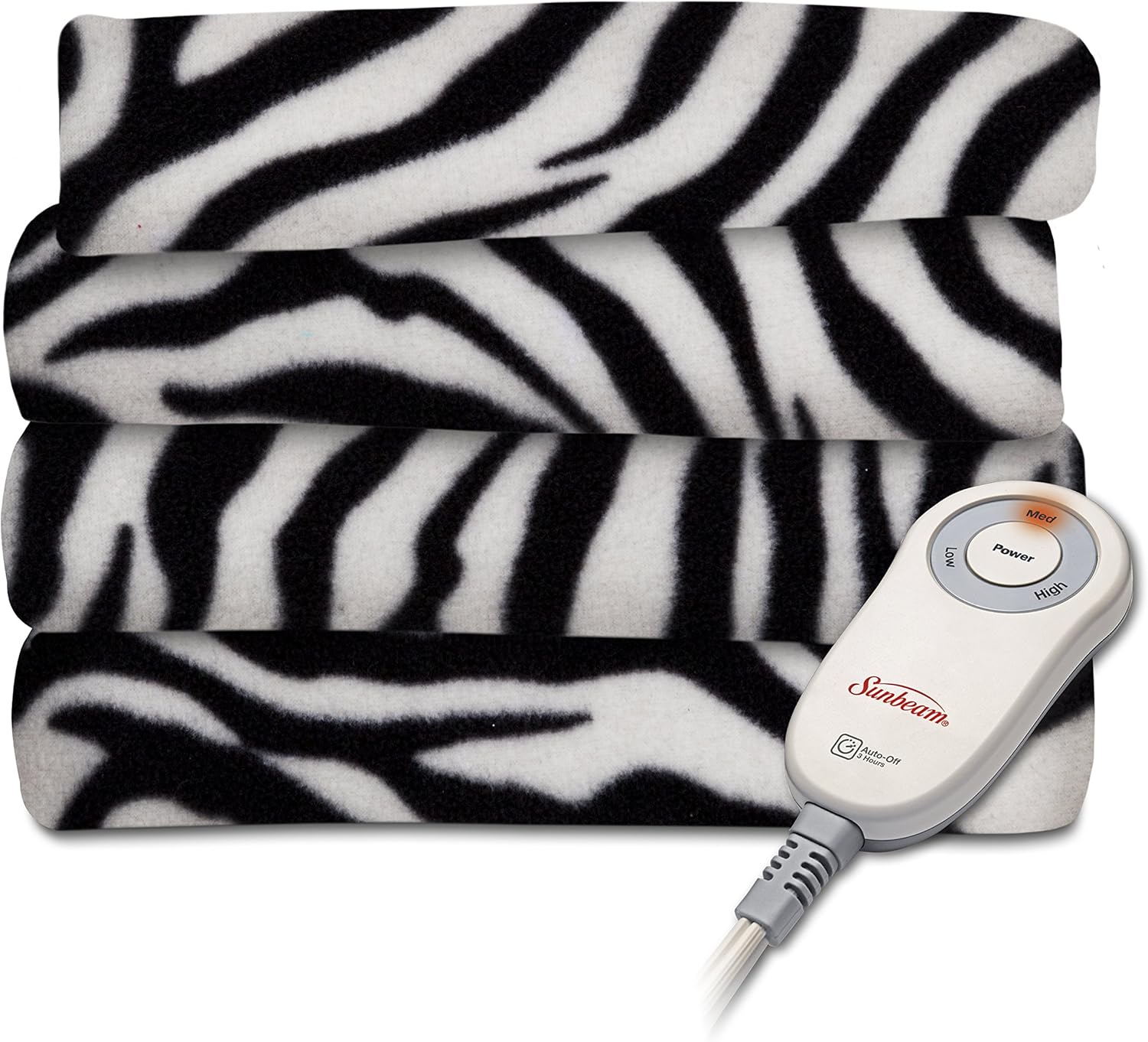 Bedding 3 Heat Settings Mushroom Sunbeam Heated Throw Blanket Fleece