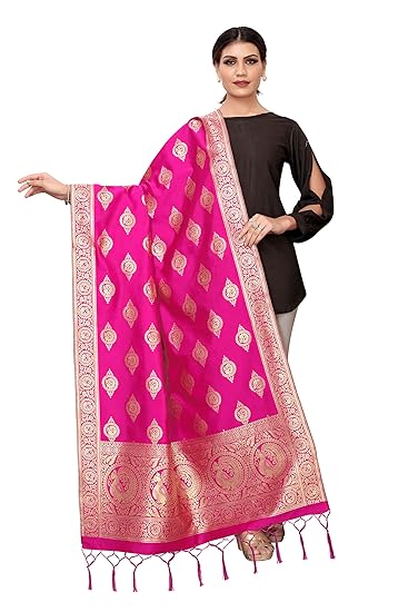 Women's Banarasi Silk Woven Dupatta(Zari Work)