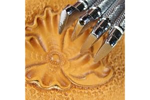 PRO LEATHER CARVERS Thumb Print Stamps, Set of 4, Japan Select Leather Stamping Tools