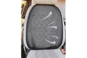 ACDIAC Summer Cool 3D Air Mesh Breathable Vented Car Seat Cushion Pad,Universal Auto Back Cooling Ventilated Seat Cover for Car SUV Truck Van Pickup for Driving Seat(Black, 1 Pack Back Cushion)