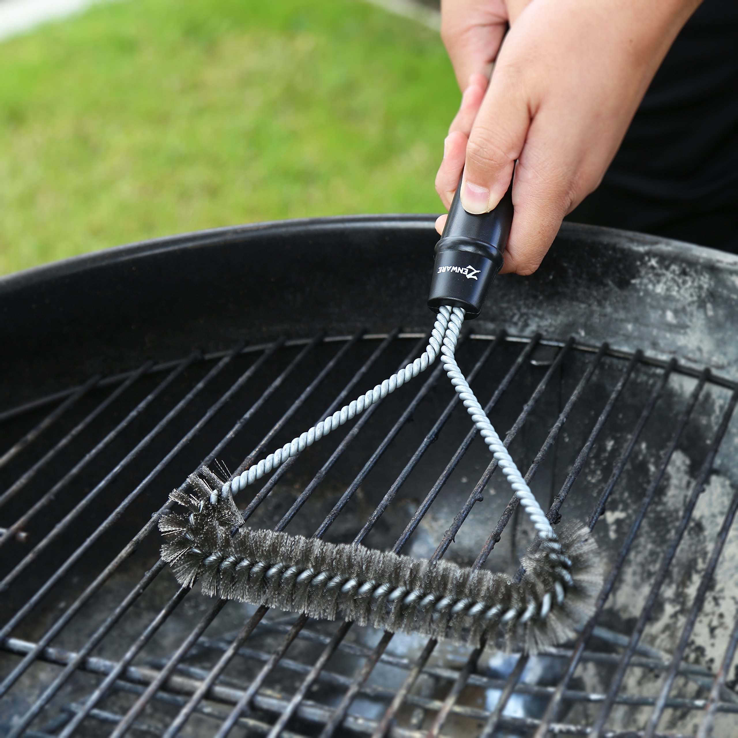 Grill Brush Barbecue Cleaning Tool Woven Stainless Steel Wire Scraper Clean BBQ 849344061311 eBay