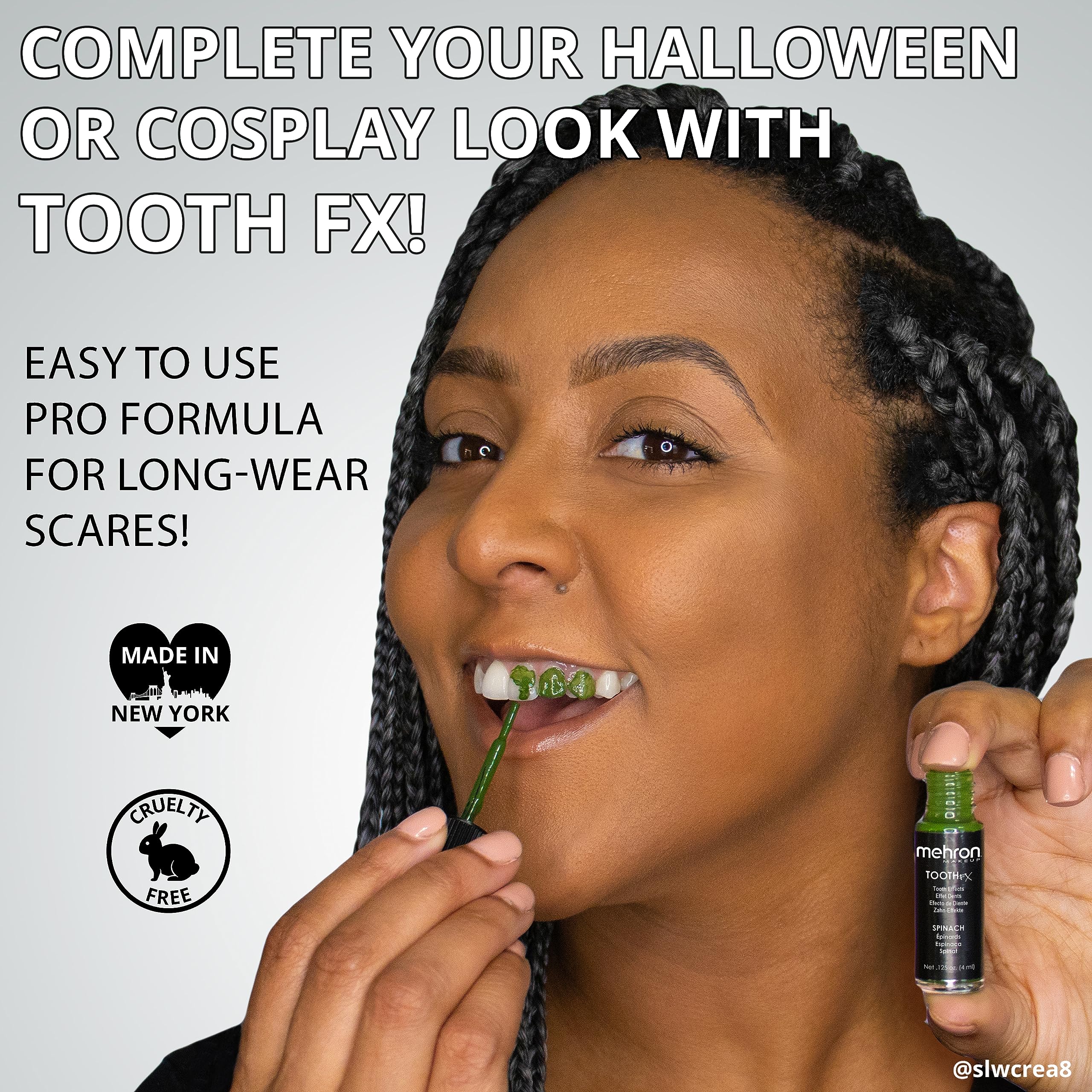 Mehron Makeup Tooth FX Gold | Temporary Tooth Paint | Perfect for Creating Gold Teeth SFX & Pirate Teeth Makeup for Halloween, Costume, Cosplay, & Theater .125 oz (4 ml)