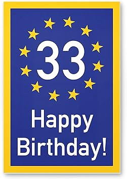 Dankedir Kcdl 33 Ans Happy Birthday Plaque En Plastique Cadeau D Anniversaire 33e Ans Idee Cadeau D Anniversaire Decoration De Fete Accessoire De Fete Carte D Anniversaire Amazon Fr Cuisine Maison