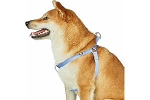Blueberry Pet Essentials Step-in Dog Harness, Medium Size | Adjustable Chambray Blue Vest | Classic Solid Nylon for Boy & Girl Dogs, Chest Girth 20" -26"