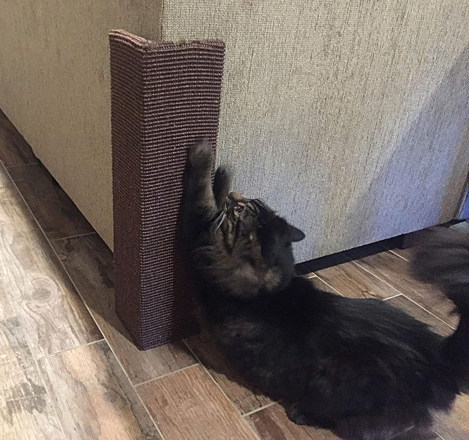 Sofa-Scratcher Squared' Cat Scratching Post & Couch-Corner/Furniture Protector (Charcoal) : Pet Supplies