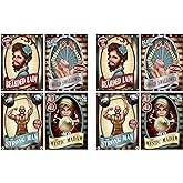 Beistle 8-Count Vintage Circus Poster Cutouts, Side Show Party Decorations, Carnival Party Supplies, Fun Fair Themed Party Accessories, 15.25"