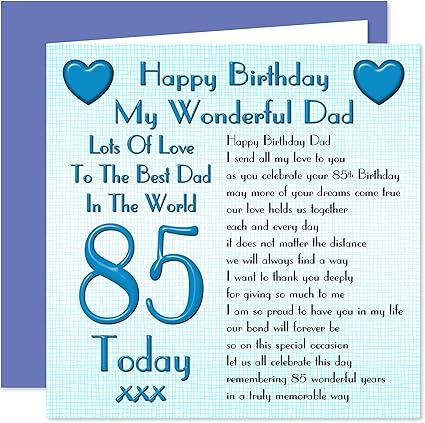happy 85 birthday dad