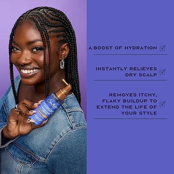 SHEAMOISTURE INSTANT SCALP REFRESH ANTI-DANDRUFF SPRAY WITH SALICYLIC ACID AND SCALP REPAIR TECHNOLOGY HYDRATES DRY SCALP, REMOVES BUILDUP AND CONTROLS ITCH AND FLAKES 4 FL OZ