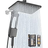 DAKINGS Dual Filtered Rainfall Handheld Showerhead Spray Combo for Bathroom | 2026 Upgraded Shower Head Combo, Dual Filtration For Skin &amp; Hair Care, One-Button Filter Replacement, Matte Black