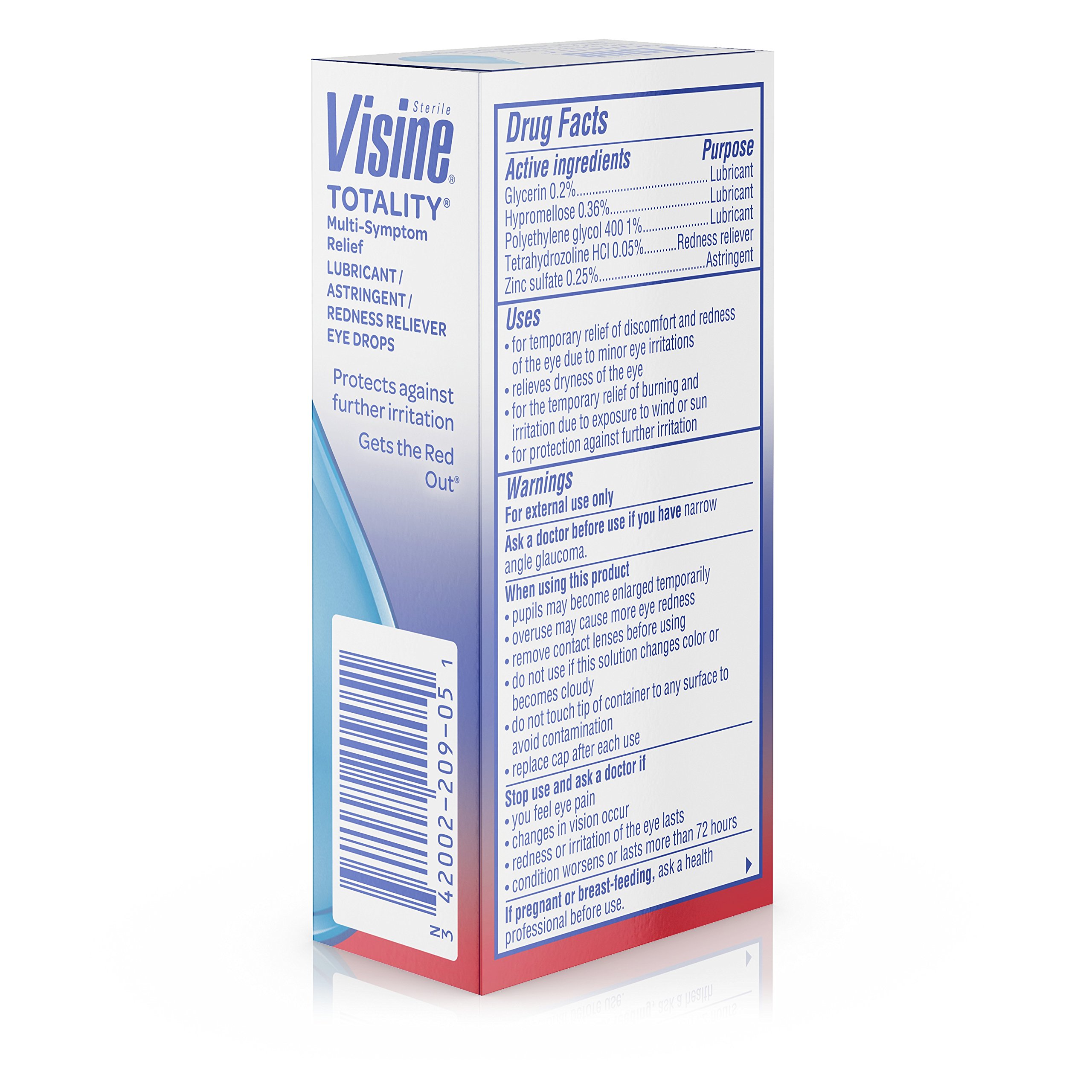Visine Totality MultiSymptom Relief Eye Drops for Irritated, Burning