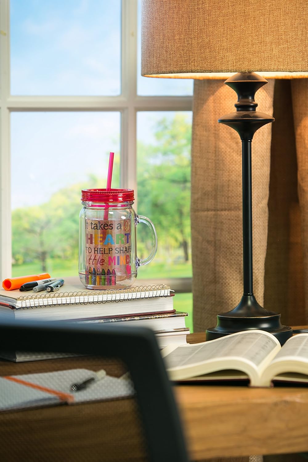 Cypress Home It Takes A Big Heart To Help Shape Little Minds 17 Oz Doublewall Insulated Travel Mug Teacher Appreciation Gift 3 5 X 5 25 X 7 Inches Disposable Cookware