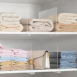 HBlife 36 Pack Clear Shelf Dividers, Vertical Purse