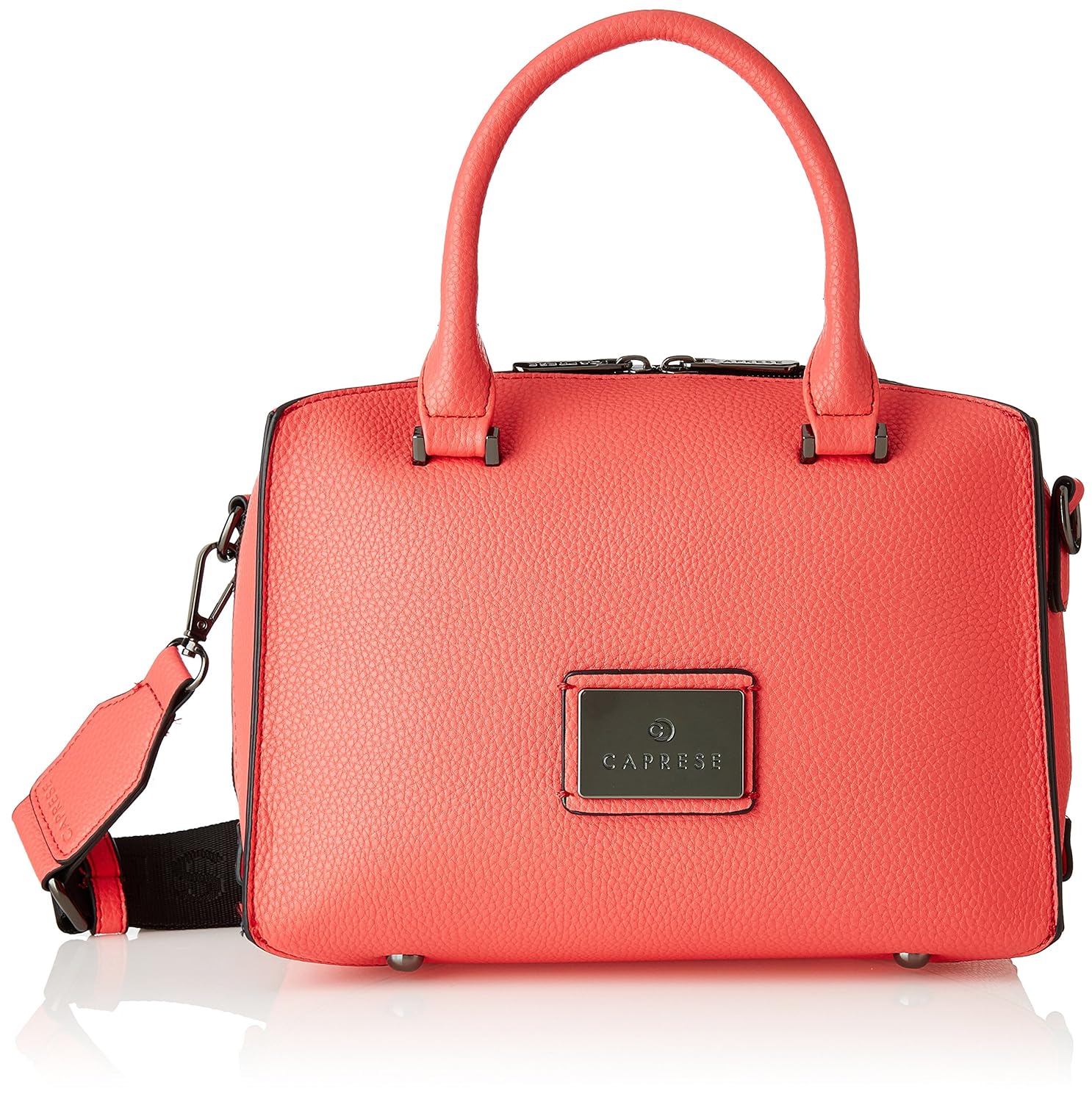 caprese cuba women's satchel (bright coral) ()
