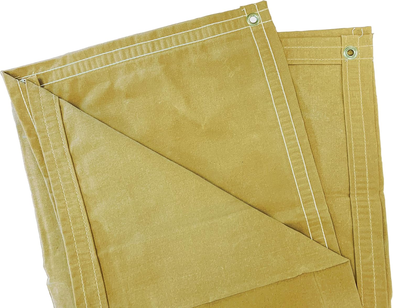 8 Ft. x 10 Ft. Tan/Gold 10 Oz. Canvas Tarp