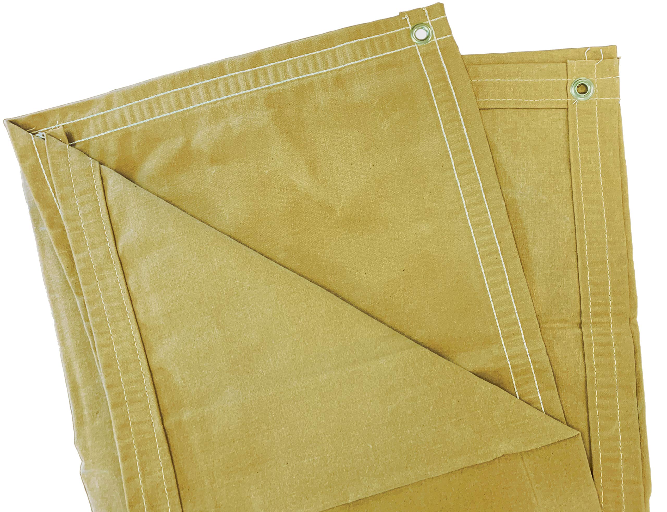 4 Ft. x 4 Ft. Tan/Gold 10 Oz. Canvas Tarp