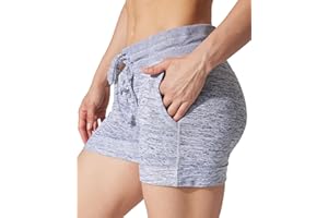 90 Degree By Reflex Womens Soft Sweat Shorts High Waisted Drawstring Lounge Shorts with Pockets