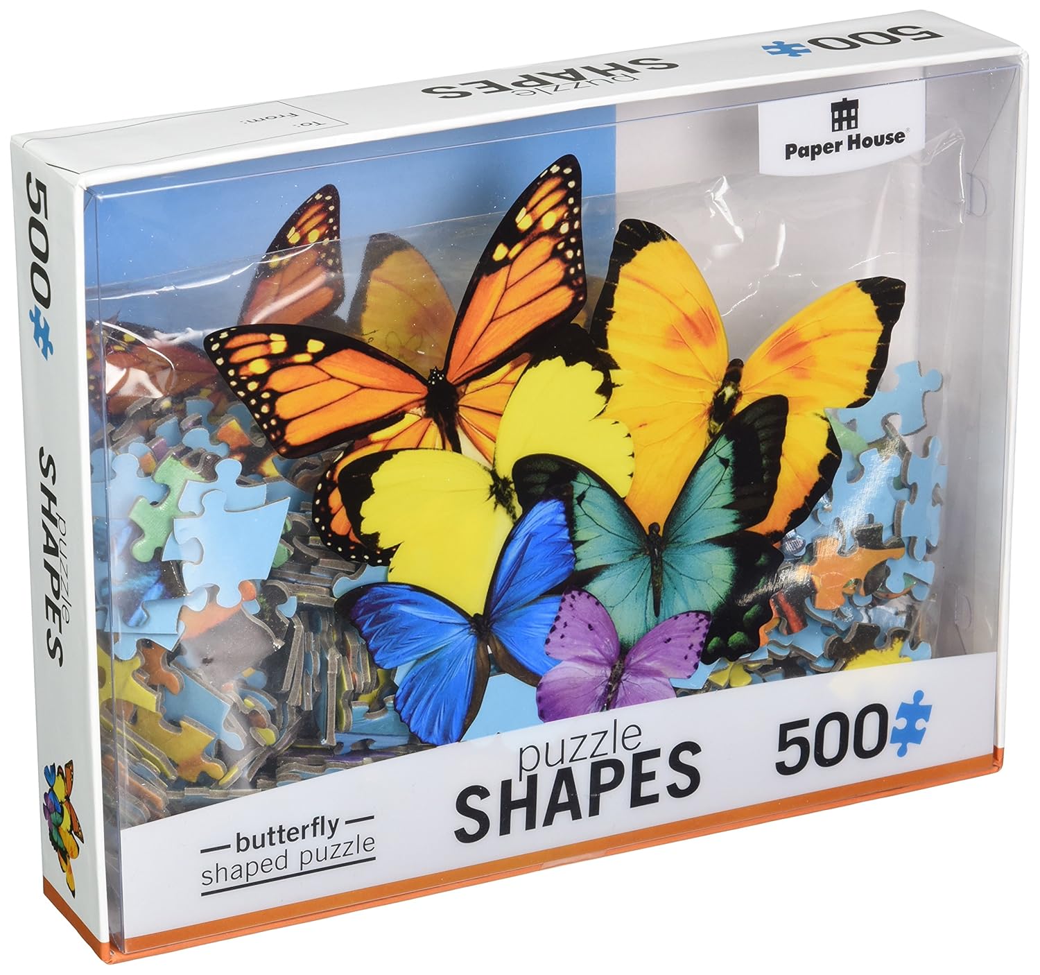 Paper House Jigsaw Shaped Puzzle 500Piece, 17 x 23", Butterflies eBay
