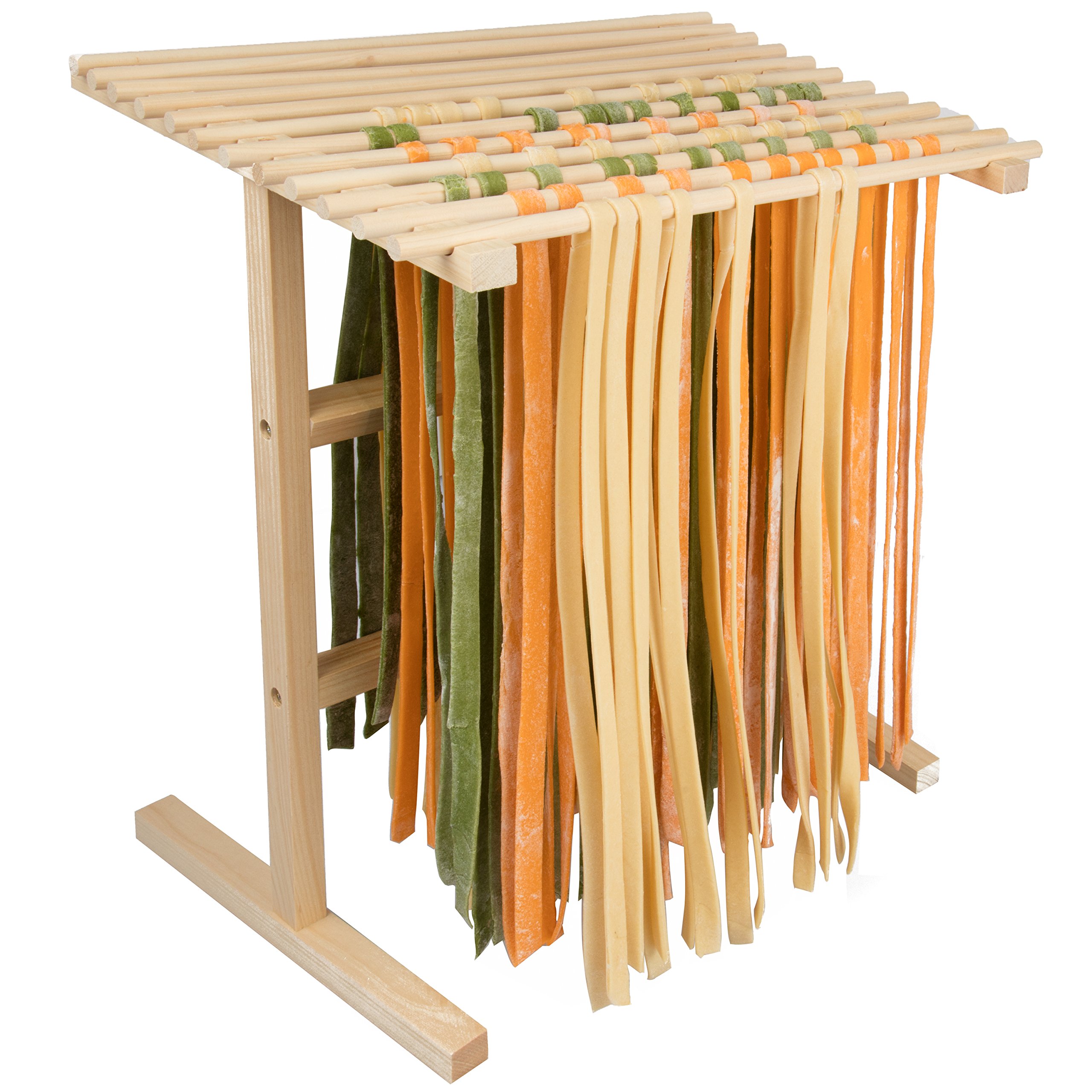 Pasta Drying Rack by Cucina Pro All Natural Wood Construction 12 Feet