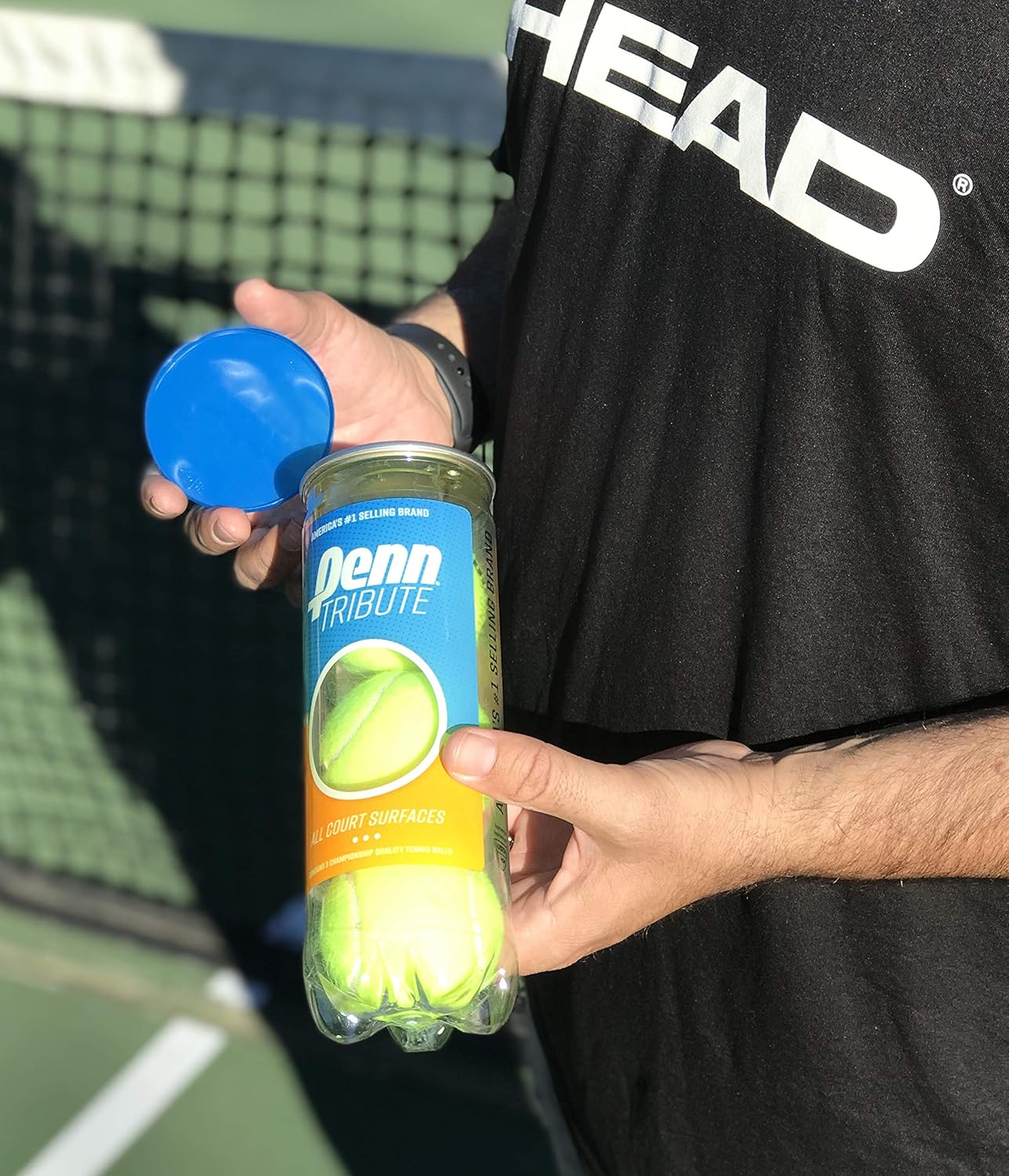 Penn Tribute Tennis Balls - All Courts Felt Pressurized Tennis Ball, 1 Can, 3 Balls : Sports & Outdoors