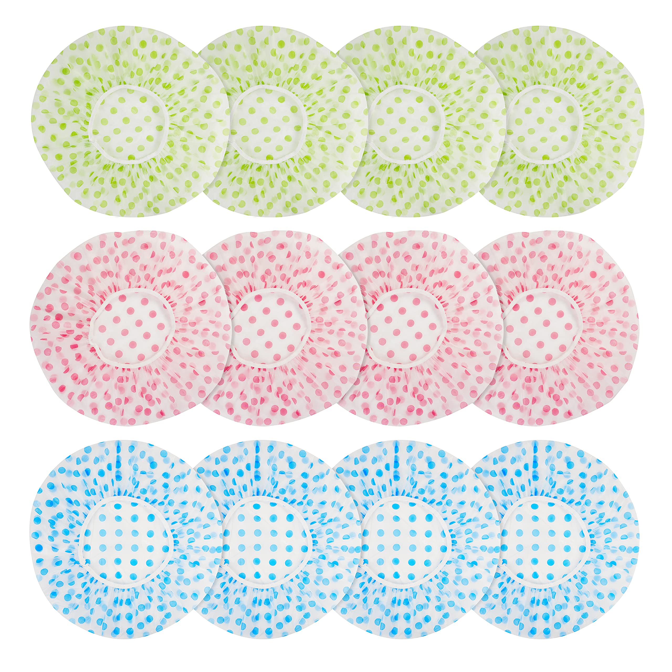 Shower Cap, 12 Pcs Plastic Shower Caps, Shower Caps