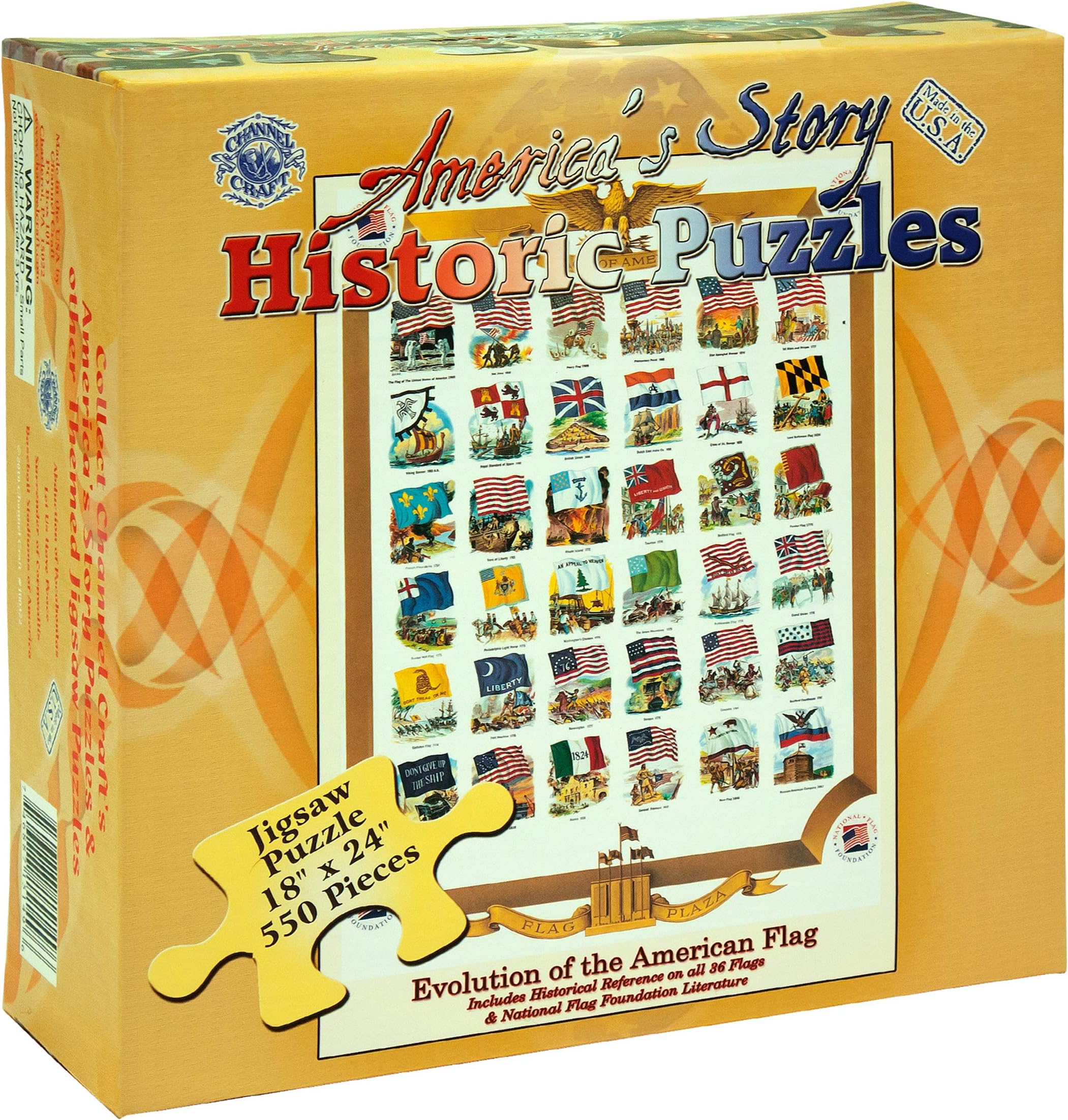 Channel Craft Evolution of the American Flag 550 Piece Jigsaw Puzzle