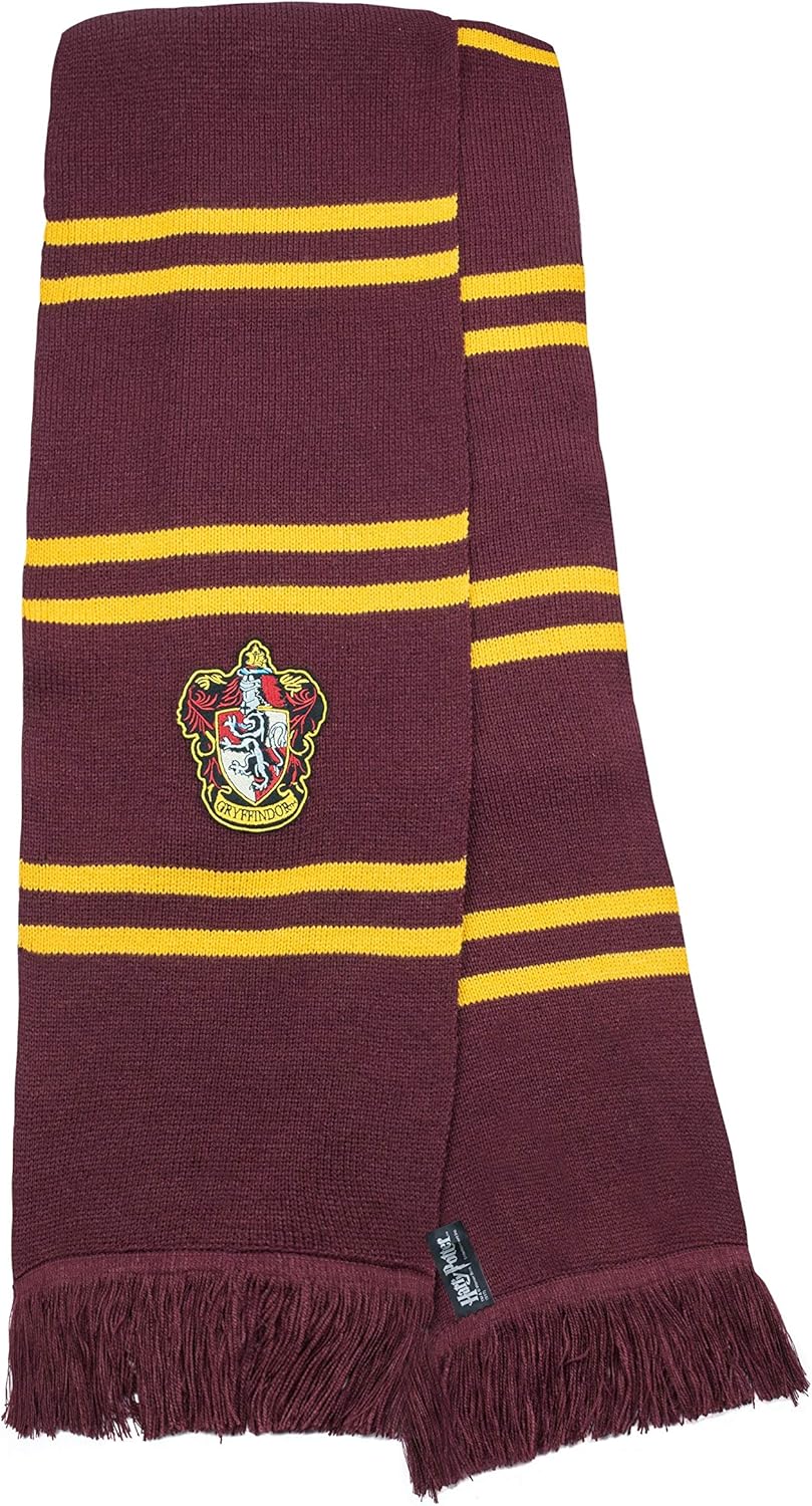 Cinereplicas Harry Potter Scarf - Deluxe Edition - 98" - Official - Ultra Soft Knitted Fabric (Gryffindor): Home & Kitchen