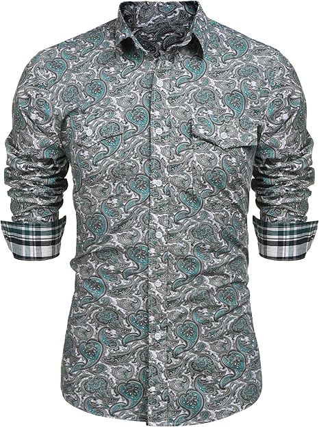slim fit floral dress shirt