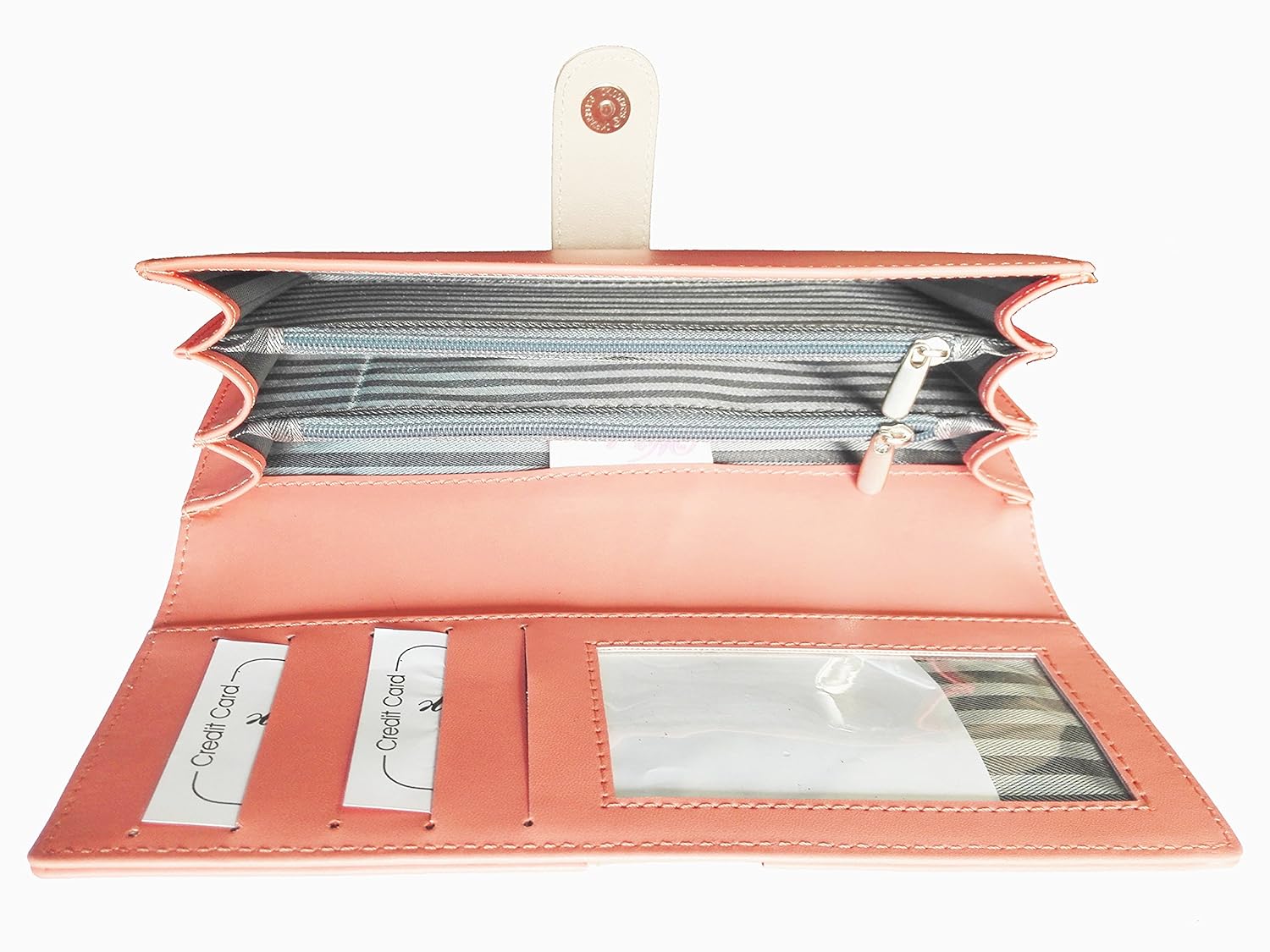 yours luggage women's faux leather clutch patti, (peach, yl_80)