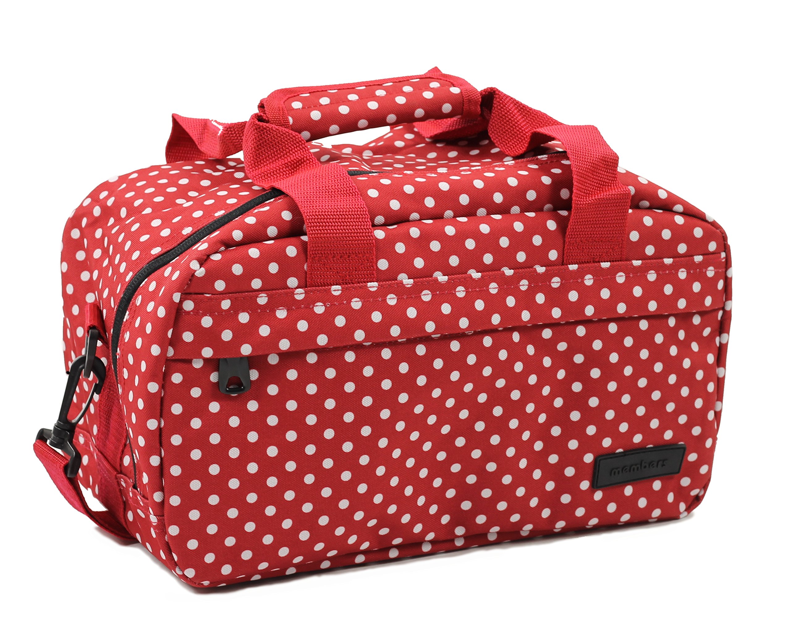 Members Essential On-Board New Easyjet 2021 Size Ryanair Compliant Hand Baggage in Red Polka Dot- 40 x 25 x 20cm