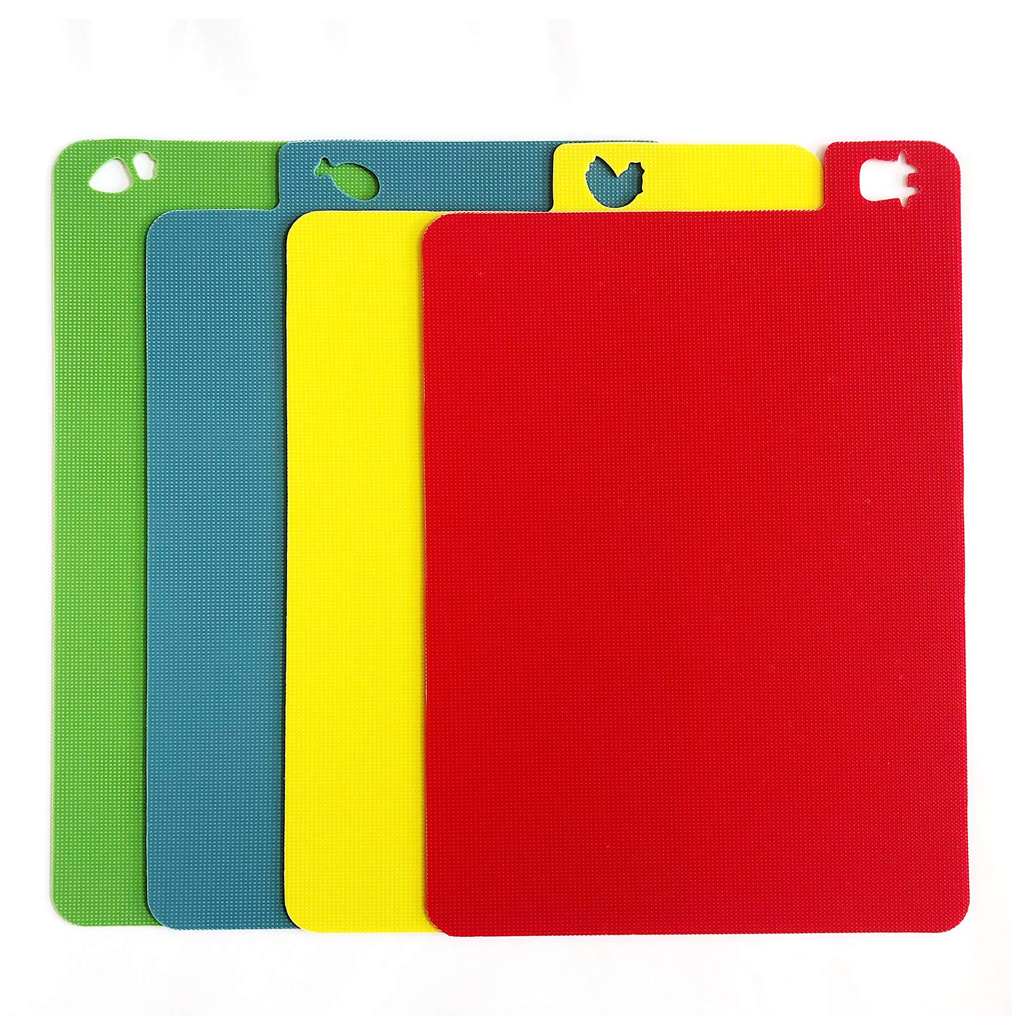 Flexible PlastiChopping Board Set - Colour Coded | Cutting Boards Constructed from Polypropylene | Colour Coded Chopping Boards to Avoid Cross-Contamination | from Jean-Patrique