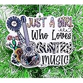 Country Music Christmas Ornament - Just a Girl Who Loves Country Music (C65)