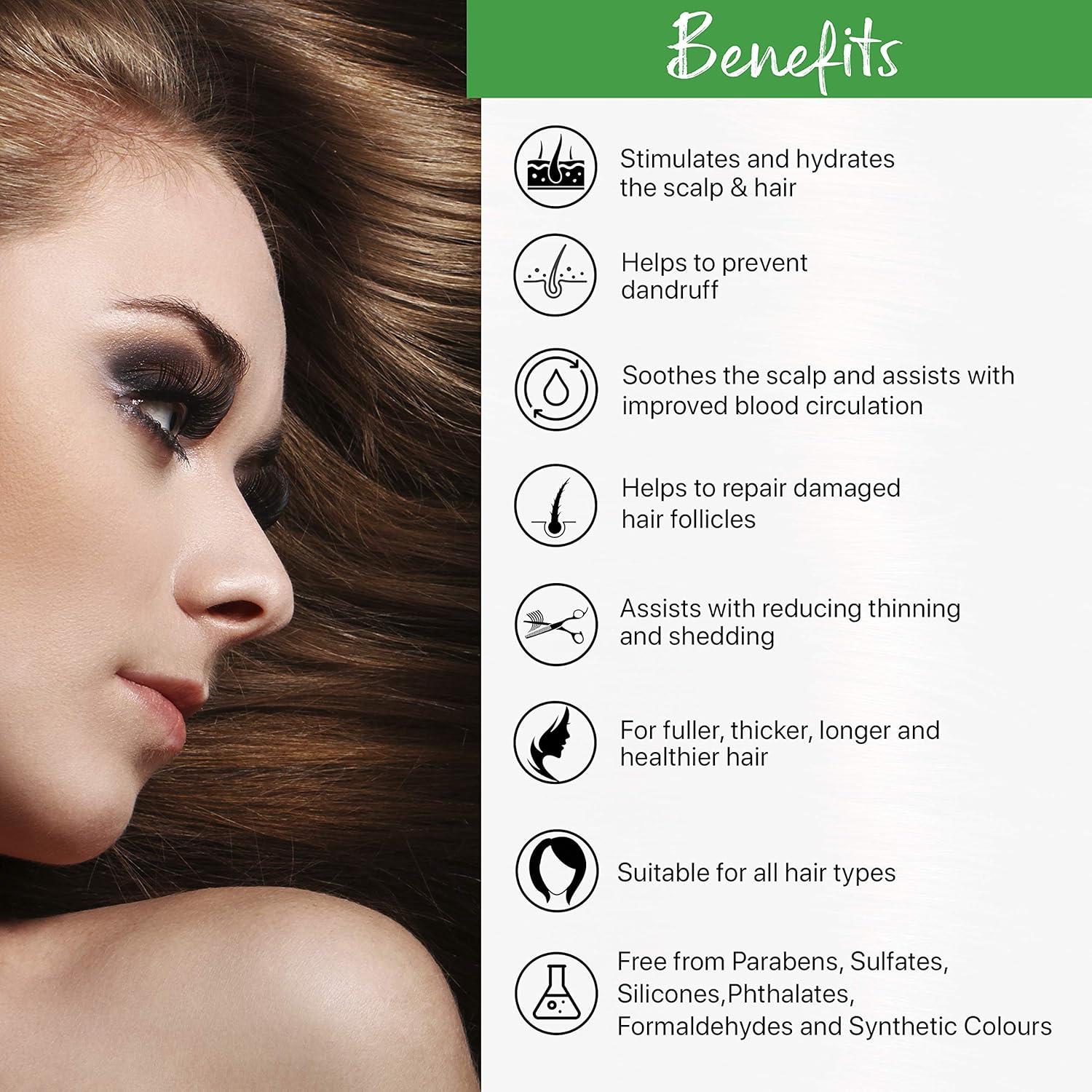 Biofusions Hair Growth Scalp Cream with Castor Oil and Peppermint Oil, Vegan Friendly Hair