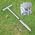 HiHydro Soil Sampler Probe Stainless Steel Tubular T-Style Handle Soil Test Kits Satisfying The Sampling Depth of Agriculture Forest(C)