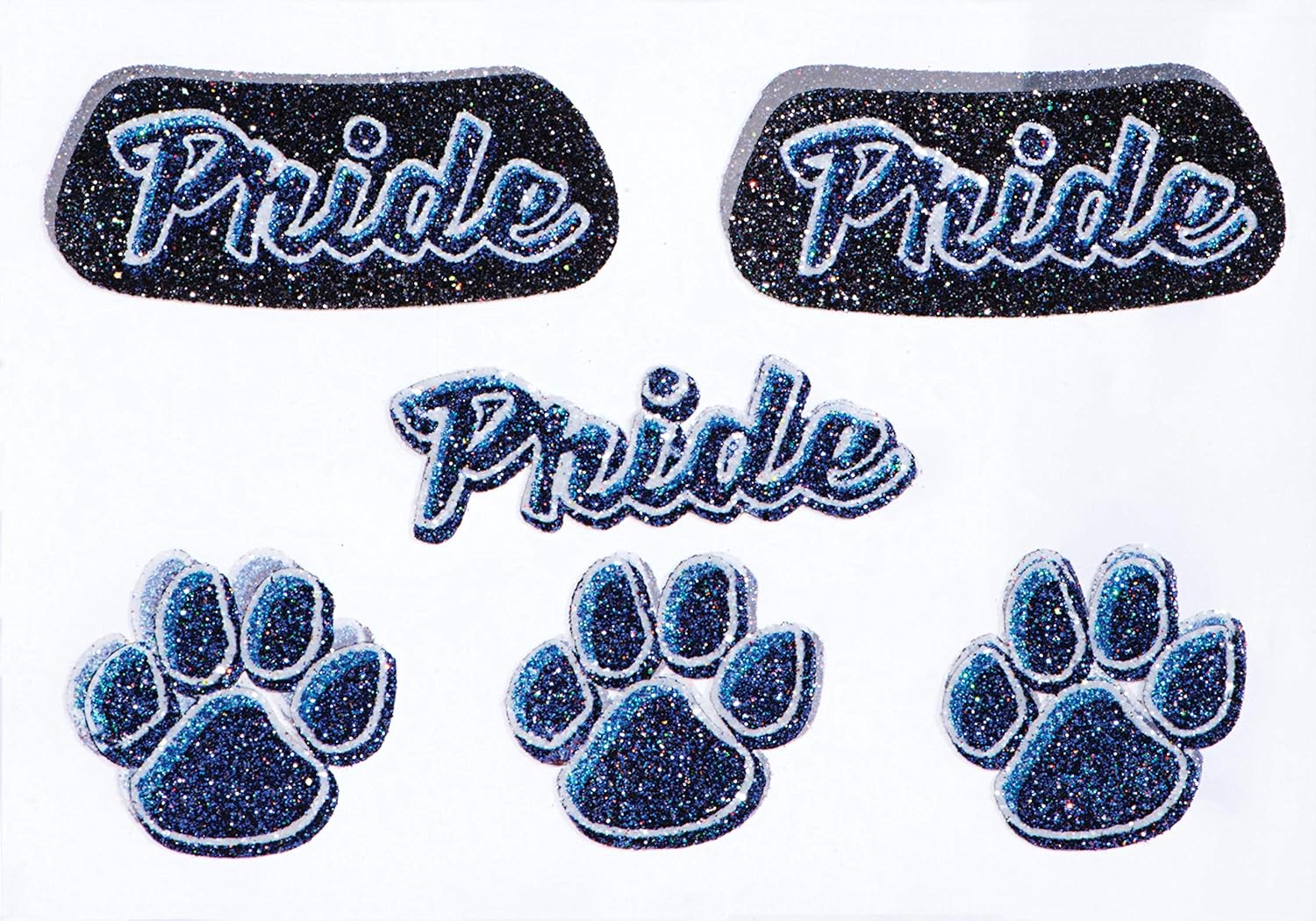 Blue Glitter Pride EyeBlacks and Glitter Decals