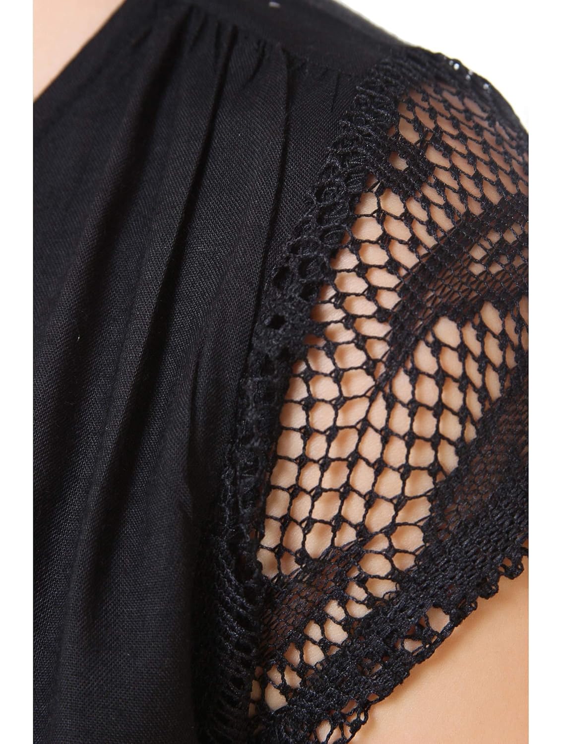 cottinfab women's laced shoulder trendy play suit