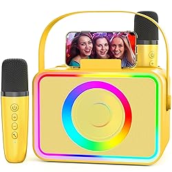 Karaoke Machine,Portable Bluetooth Speaker with 2
