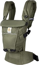 Ergobaby Adapt Carrier SoftFlex Mesh Newborn to Toddler Olive Green 3 Positions view 7