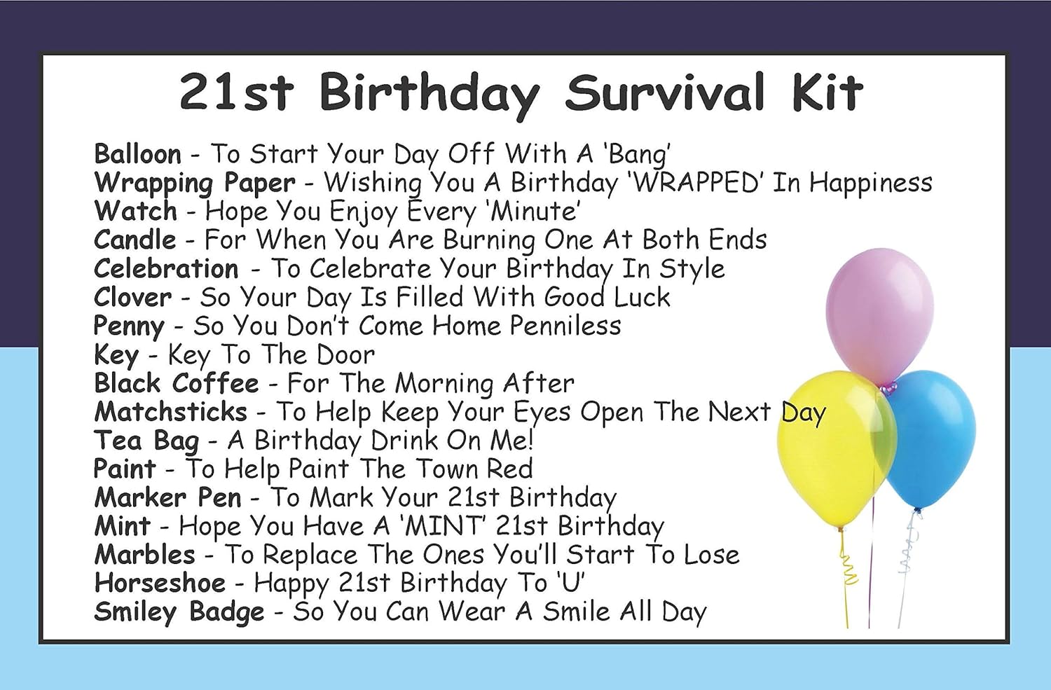21st Birthday Survival Kit In A Can Gift - Image 3