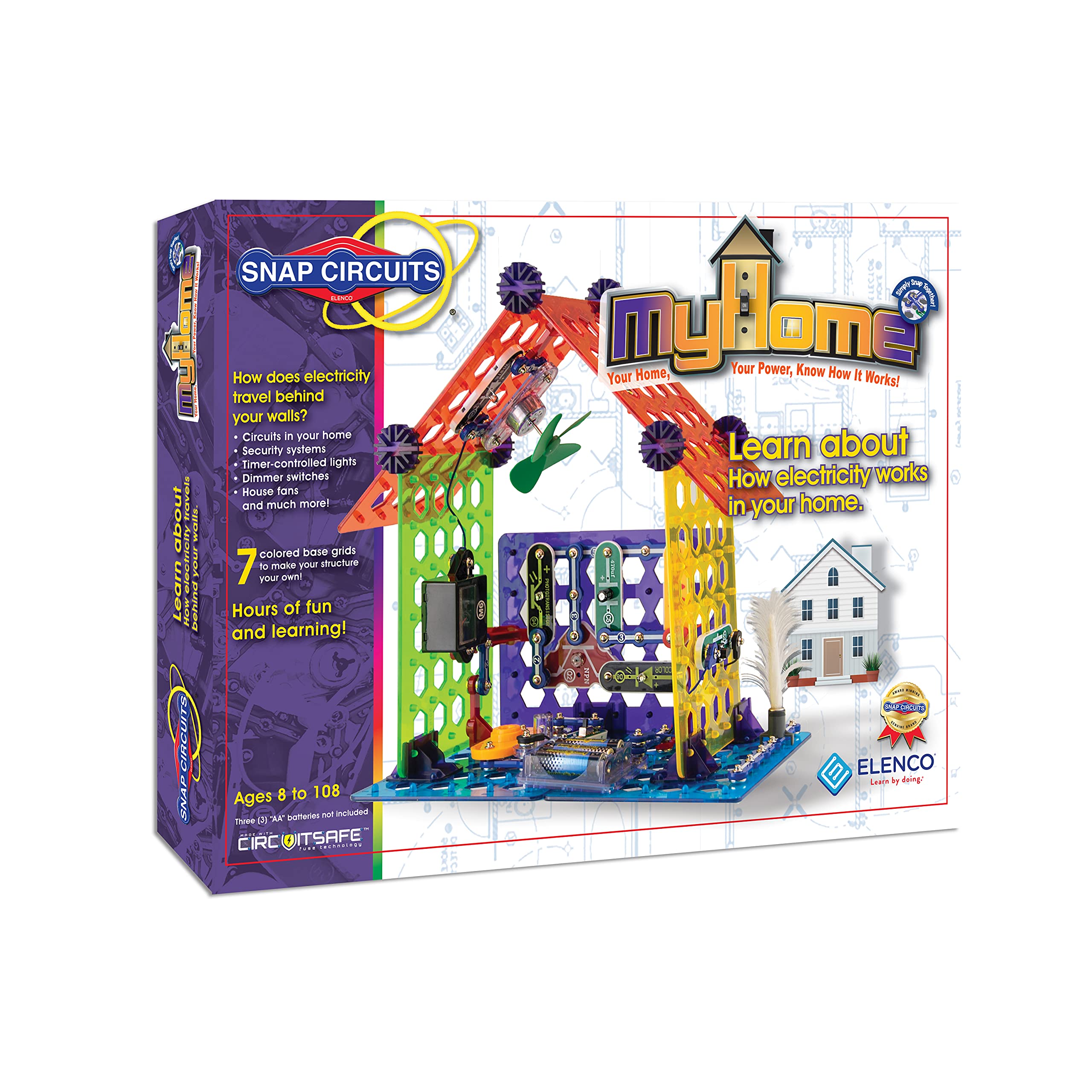 Snap Circuits My Home Electronics Exploration Kit | Over 33 Exciting STEM Projects | Full Color Project Manual | 60+ Snap Circuits Parts | STEM Educational Toys for Kids 8+