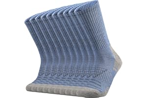 Ortis Men's Cotton Cushion Crew Socks Moisture Wicking Breathable Thick Warm Thermal for Athletic Heavy Duty Work Boot