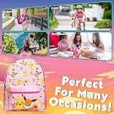 Pokémon Pikachu Charizard Pink Backpack Kids Teenagers School Bag Rucksack view 3